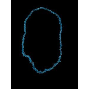 Faux turquoise beaded stone necklace